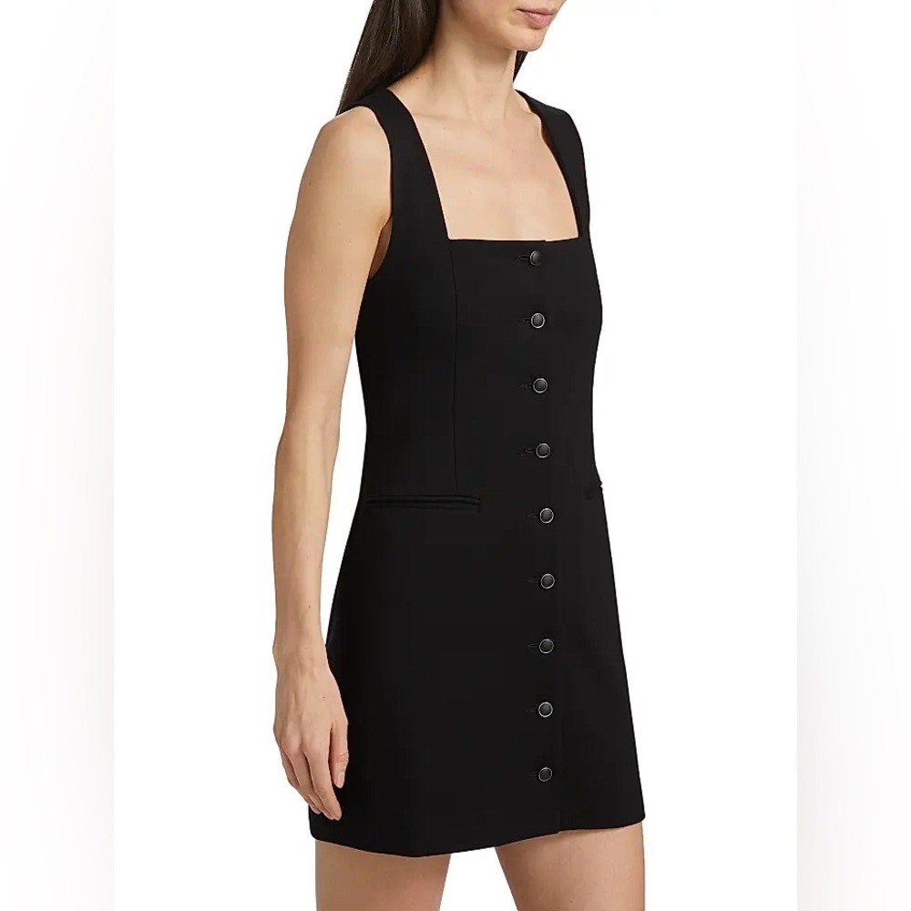 rag & bone Marianne Button-Front Minidress size 0 BLACK minidress